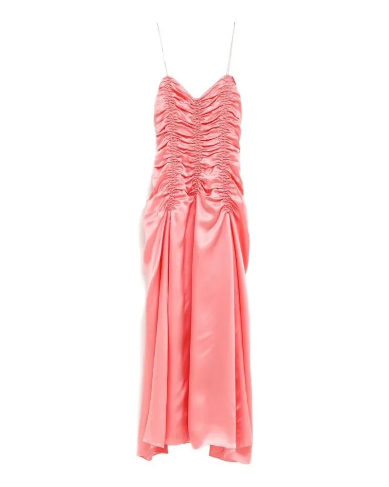 KHAITE ruched midi dress - Rosa Rosa