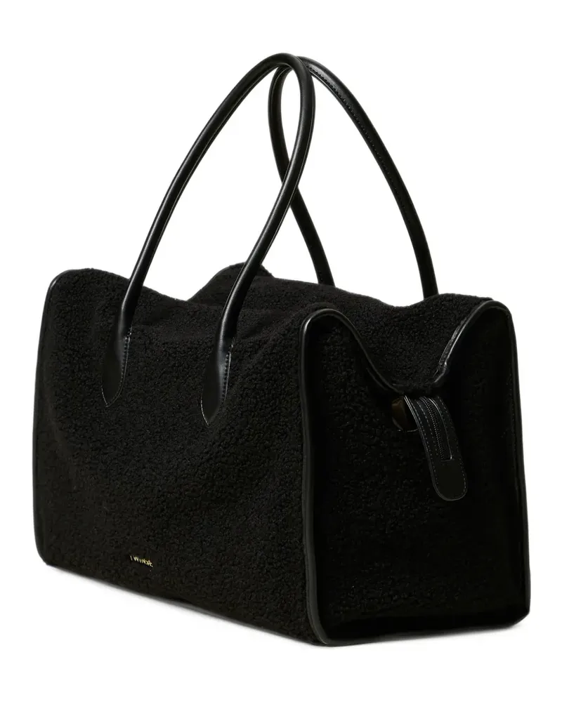 Twin-Set Faux fur bowler bag - Schwarz Schwarz