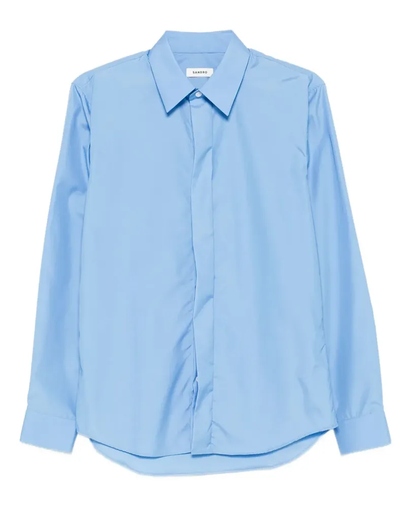 Sandro Button-down-Hemd aus Baumwolle - Blau Blau