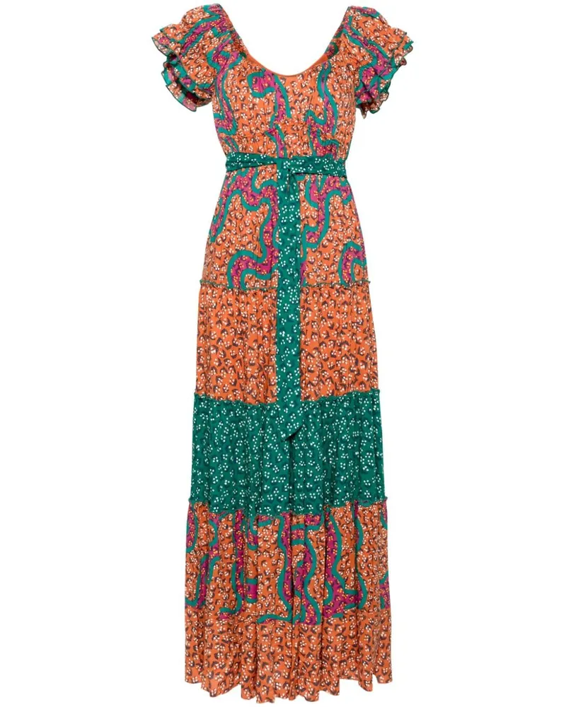 Diane von Furstenberg Alejandro Maxikleid mit grafischem Print - Orange Orange