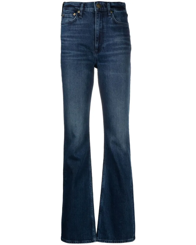 Rag & Bone Hoch sitzende Peyton Bootcut-Jeans - Blau Blau