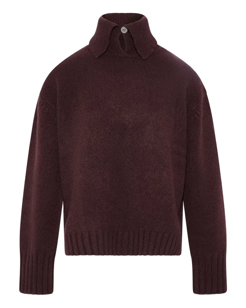 Yves Salomon Pullover mit Kaschmirkragen - Braun Braun