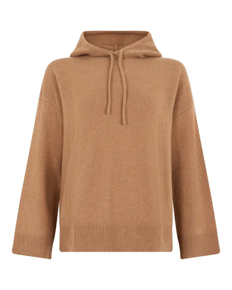 MOORER Gestrickter Hoodie - Braun Braun