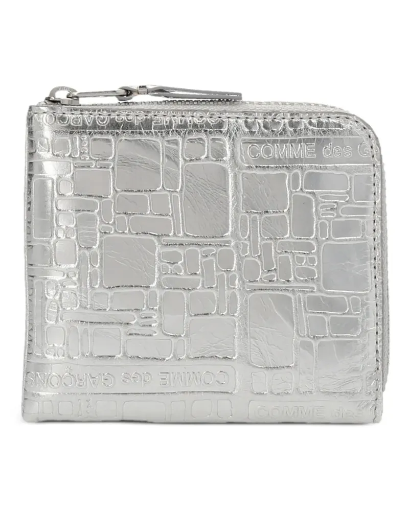 Comme des Garçons Embossed Logo' Portemonnaie - Metallic Metallic