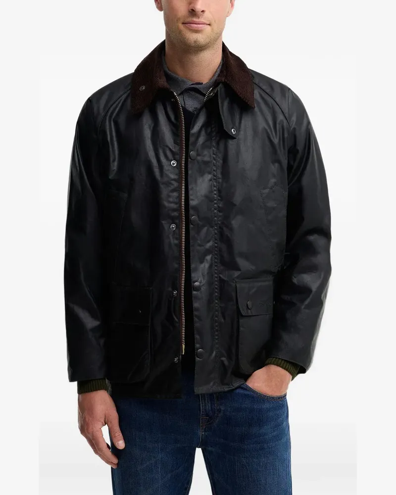 Barbour Gewachste Bedale Jacke - Schwarz Schwarz