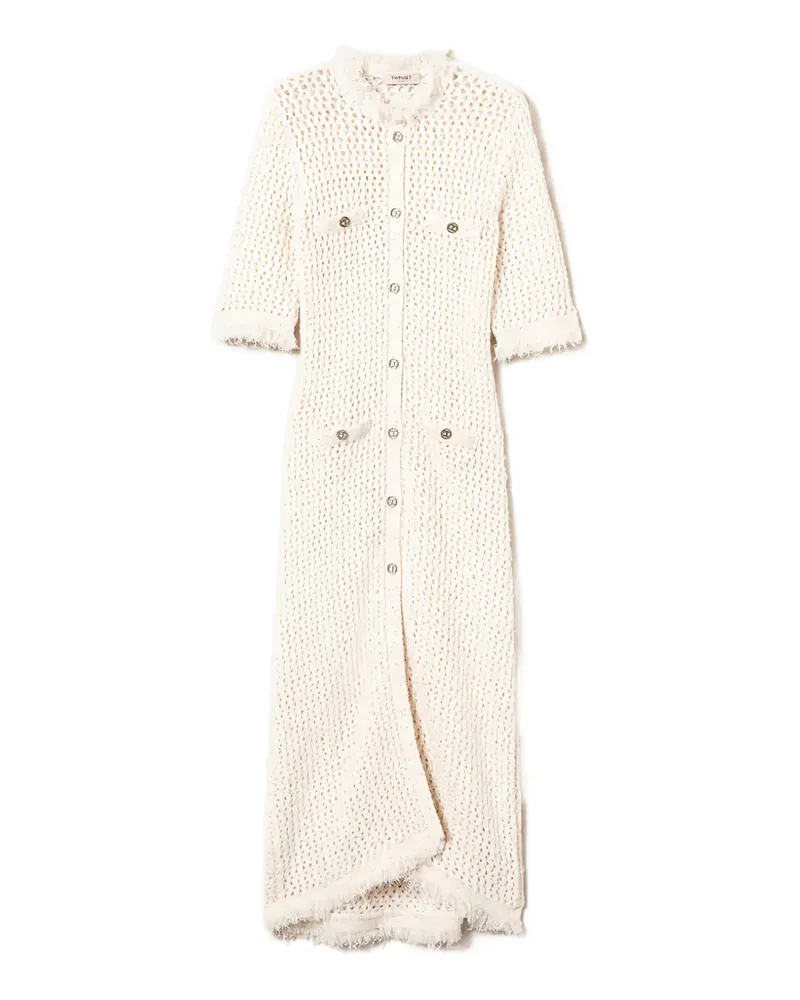 Twin-Set Cardigan mit Pailletten - Weiß Weiß