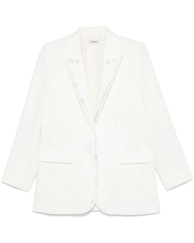 Zadig & Voltaire Viva Sakko mit Strass - Weiß Weiß