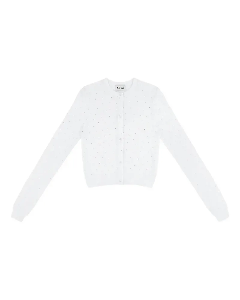 Area Cardigan mit Kristallverzierung - Weiß Weiß