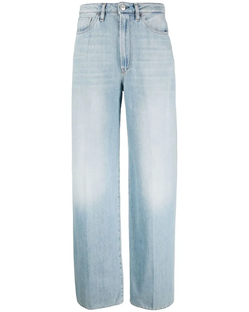 3x1 Jeans mit weitem Bein Blau