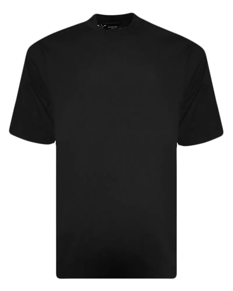 Balenciaga T-Shirt in Distressed-Optik - Schwarz Schwarz