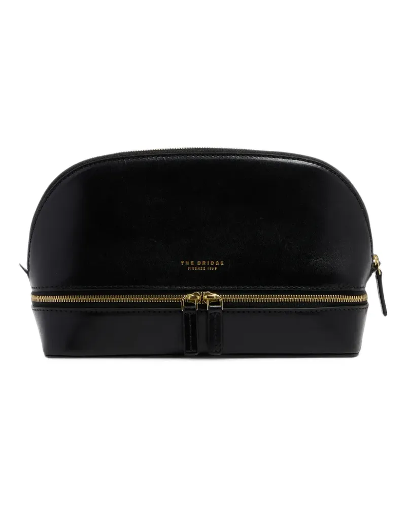 The Bridge Lara Kosmetiktasche mit Logo-Print - Schwarz Schwarz