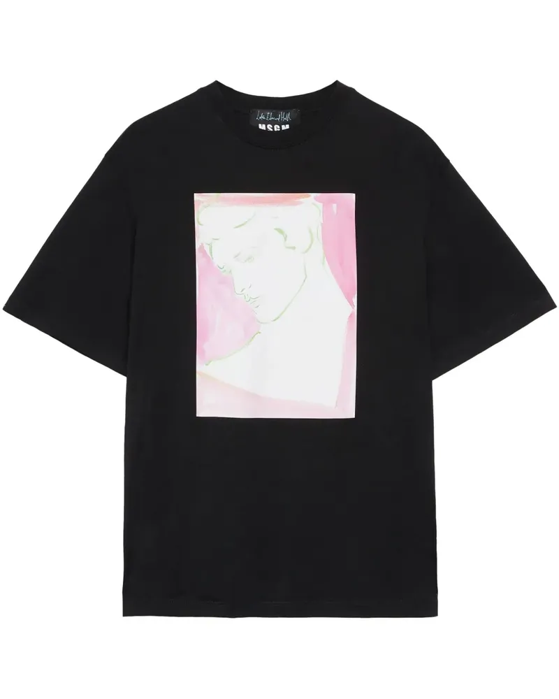 MSGM T-Shirt aus Baumwolle - Schwarz Schwarz