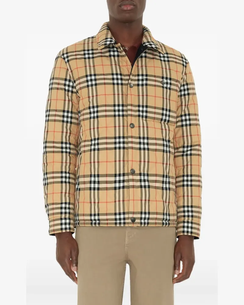 Burberry Wendbare Hemdjacke mit Steppung - Schwarz Schwarz