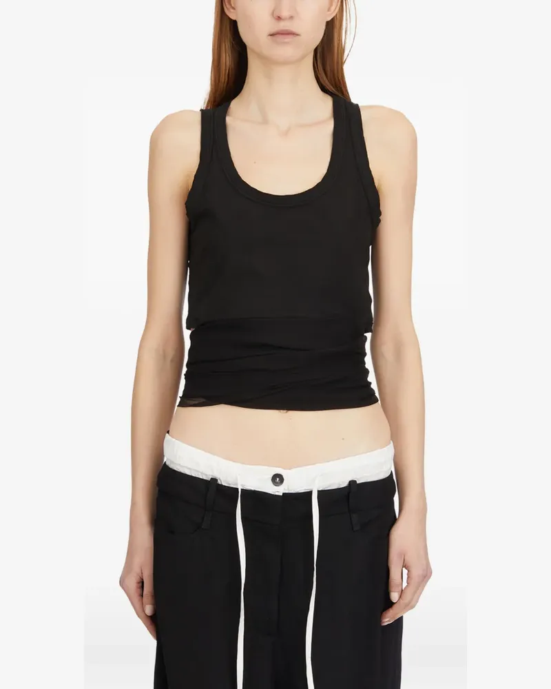 Masnada cropped tank top - Schwarz Schwarz