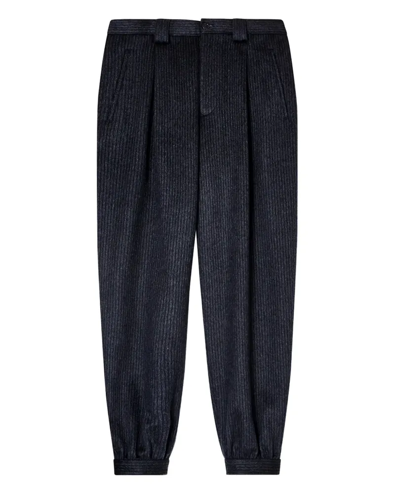 Giorgio Armani Hose mit gerippten Bündchen - Blau Blau