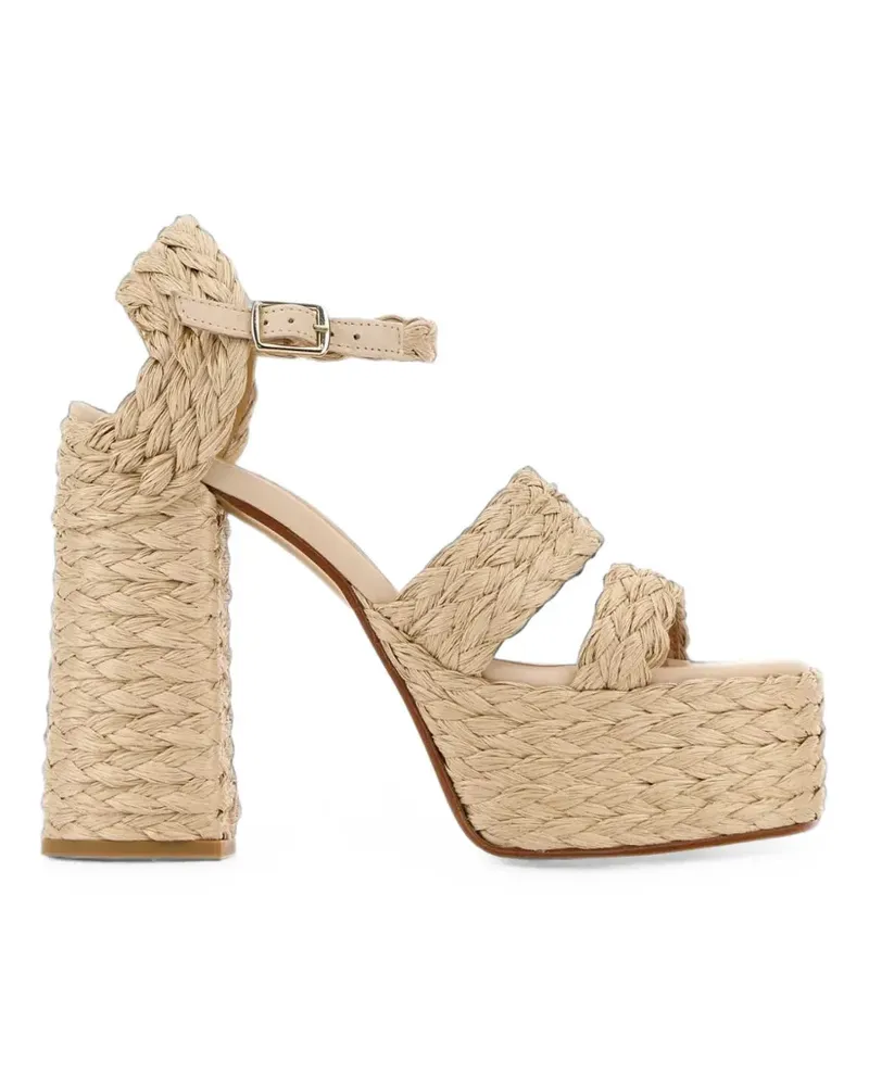Castañer Fresa braided raffia sandals - Nude Nude