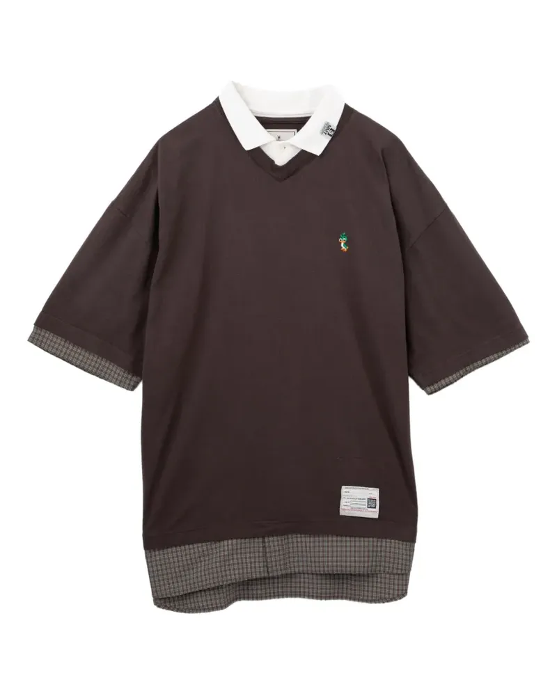 MIHARAYASUHIRO T-Shirt im Layering-Look - Braun Braun
