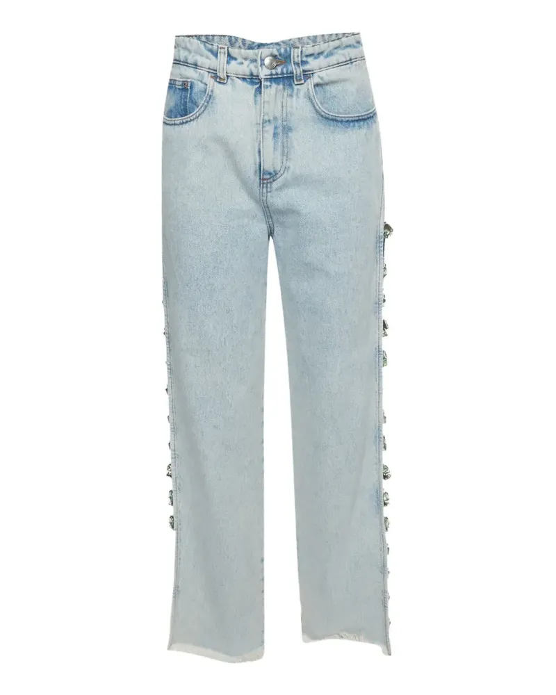 GCDS Skinny-Jeans mit Kristallen - Blau Blau