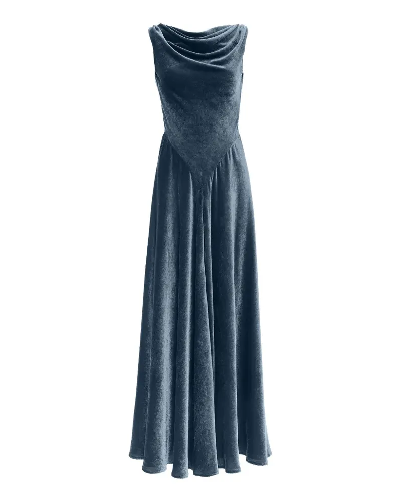Altuzarra Drina Maxikleid aus Samt - Blau Blau