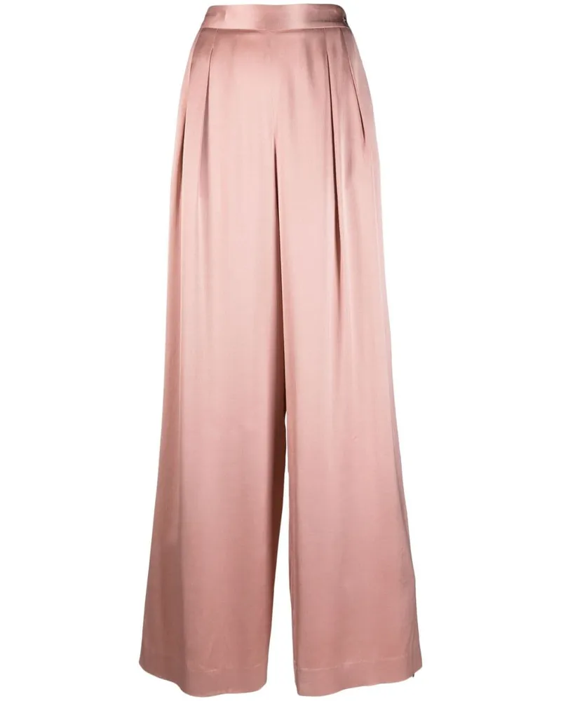 Fabiana Filippi Satinhose mit weitem Bein Rosa