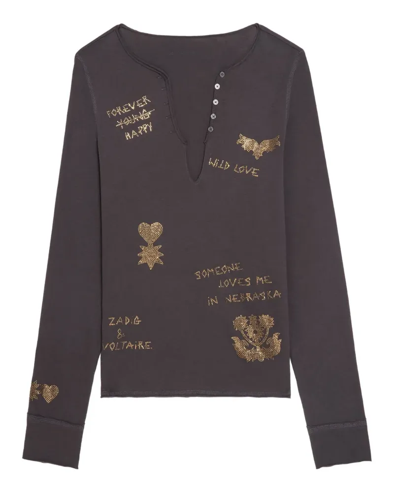 Zadig & Voltaire Klassisches Langarmshirt - Braun Braun