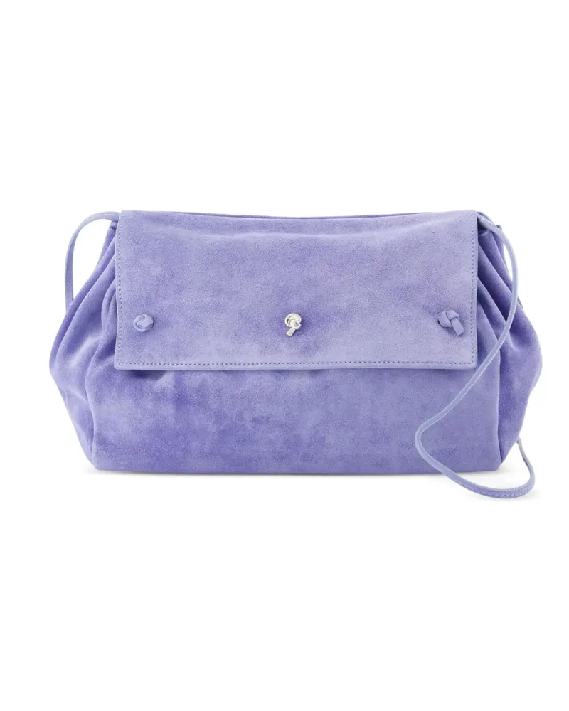 STAUD Cy Schultertasche aus Wildleder - Blau Blau