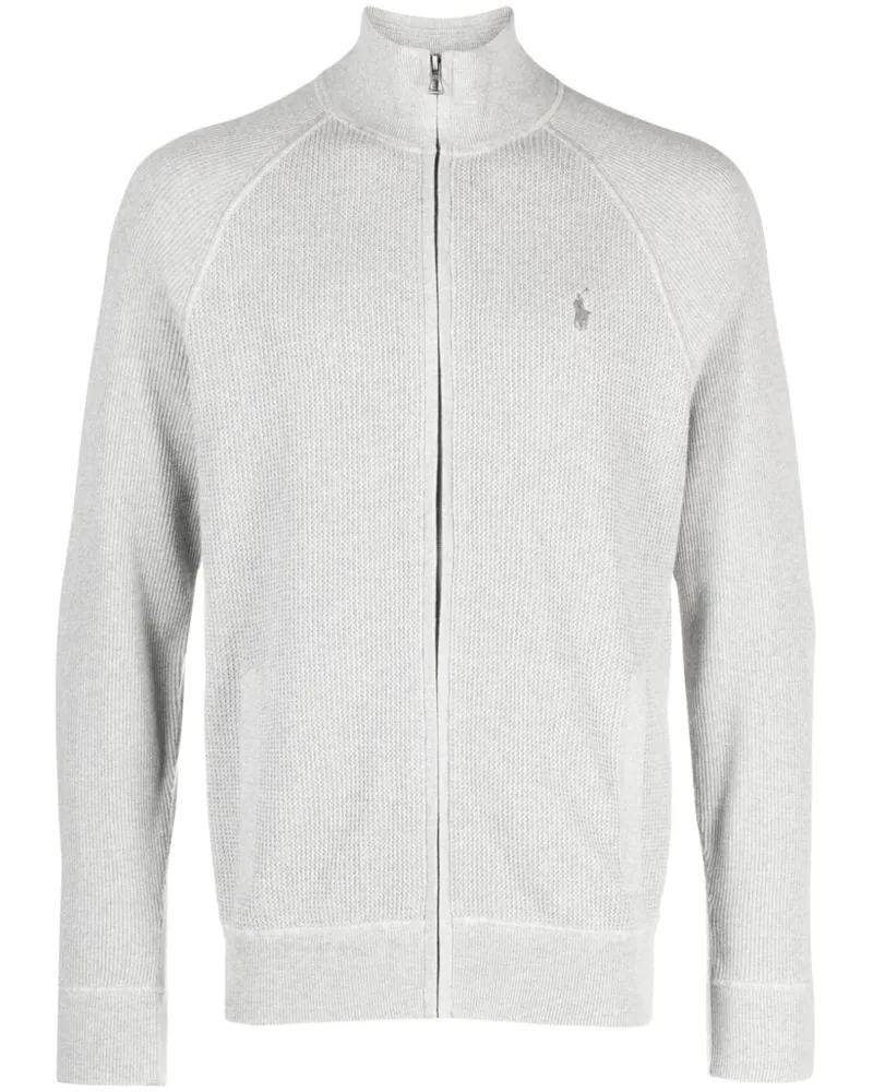 Ralph Lauren Cardigan mit Waffelstrick-Muster - Grau Grau