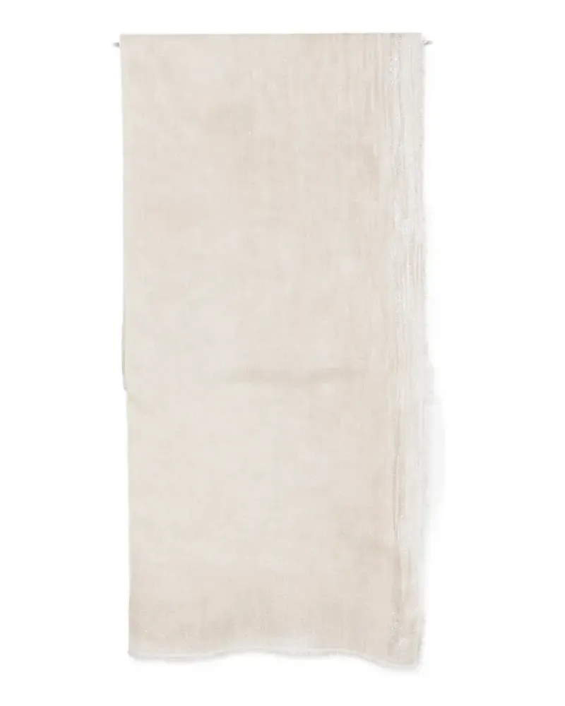 Faliero Sarti Diamante frayed scarf - Nude Nude