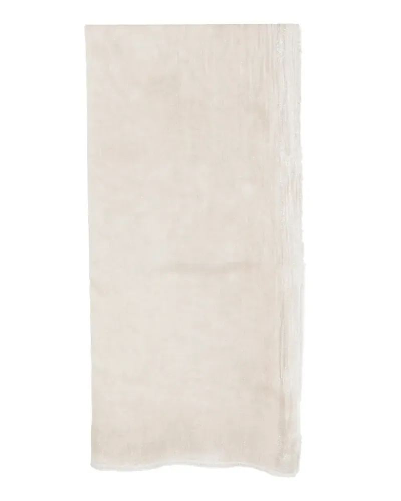 Faliero Sarti Diamante frayed scarf - Nude Nude