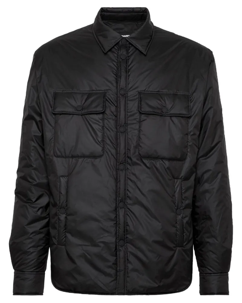 Dsquared2 Gefütterte Hemdjacke - Schwarz Schwarz