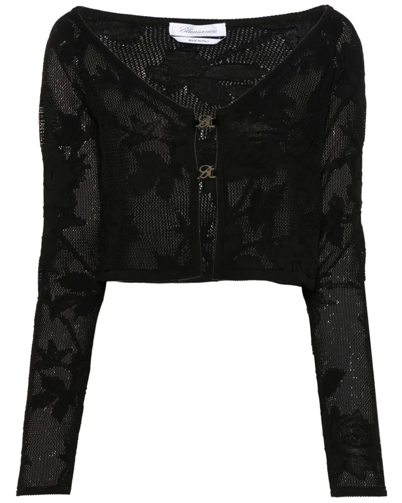 Blumarine Gehäkelter Cardigan Schwarz