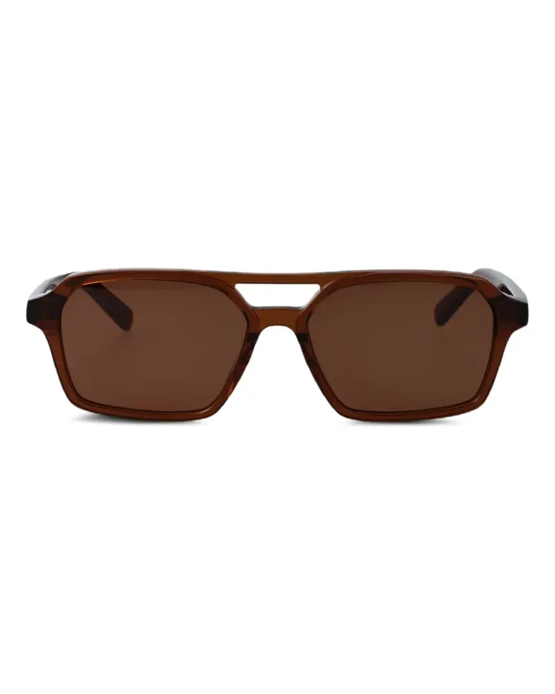 Maison Margiela Sonnenbrille mit geometrischem Gestell - Braun Braun