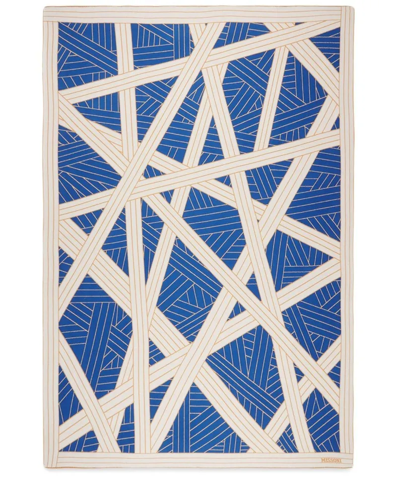 Missoni Home Nastri Decke mit geometrischem Print - Blau Blau