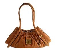 Geraffter Cristina Tote Bag - Braun