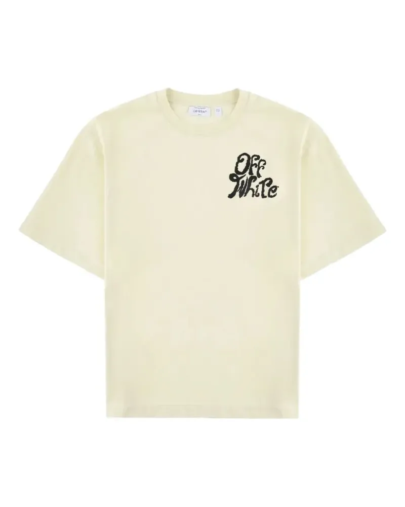 OFF-WHITE T-Shirt mit Logo-Print - Grün Grün