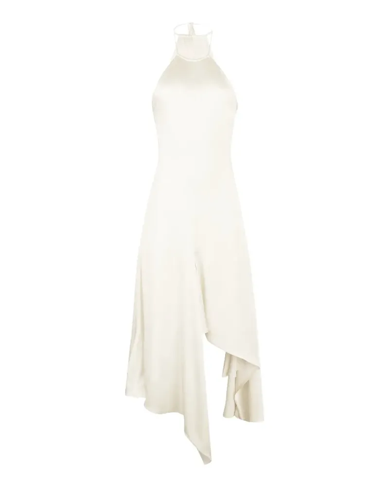 Victoria Beckham halterneck draped maxi dress - Nude Nude