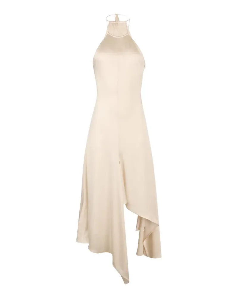 Victoria Beckham halterneck draped maxi dress - Nude Nude