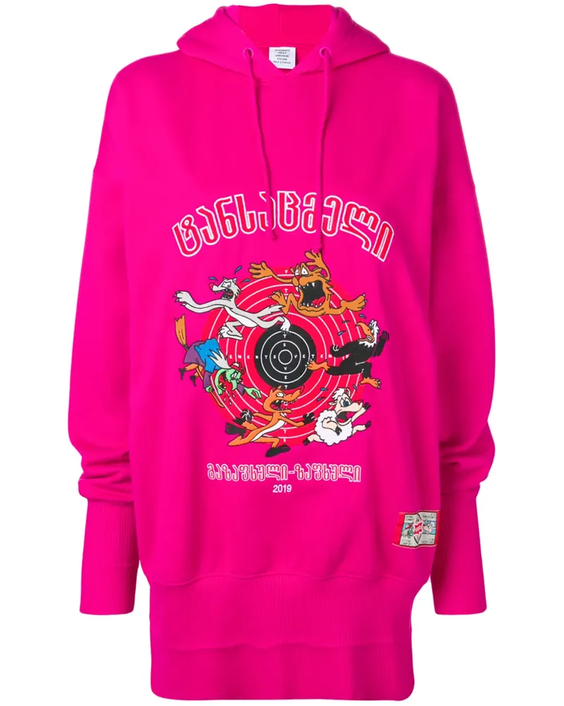 VETEMENTS Kapuzenpullover im Oversized-Look - Rosa Rosa