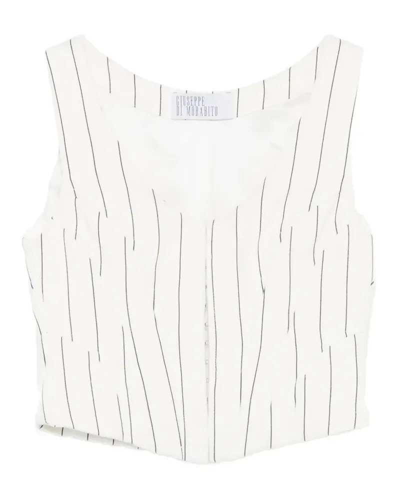 Giuseppe di Morabito pinstripe top - Weiß Weiß