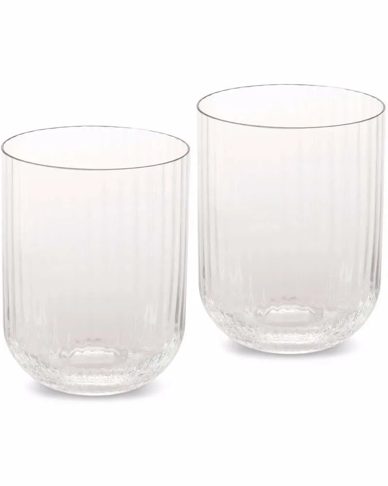 Dolce & Gabbana 2er-Set handgeblasene Murano-Gläser - Weiß Weiß