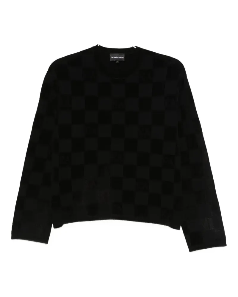 Emporio Armani checked sweater - Schwarz Schwarz