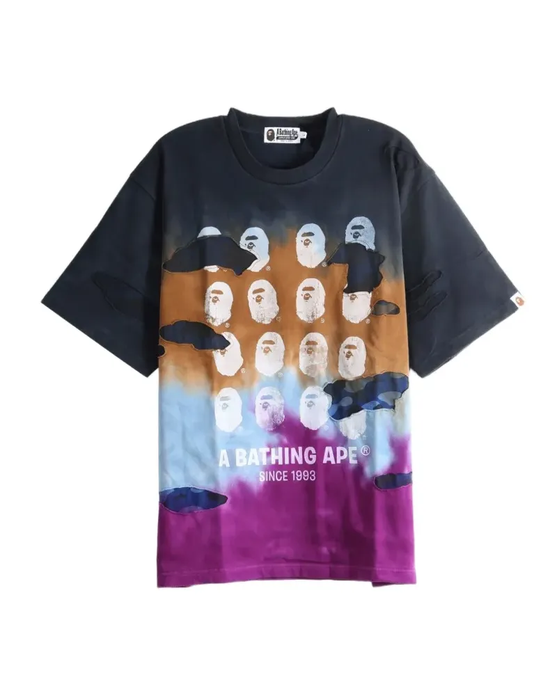 BAPE T-Shirt mit Batikmuster - Schwarz Schwarz