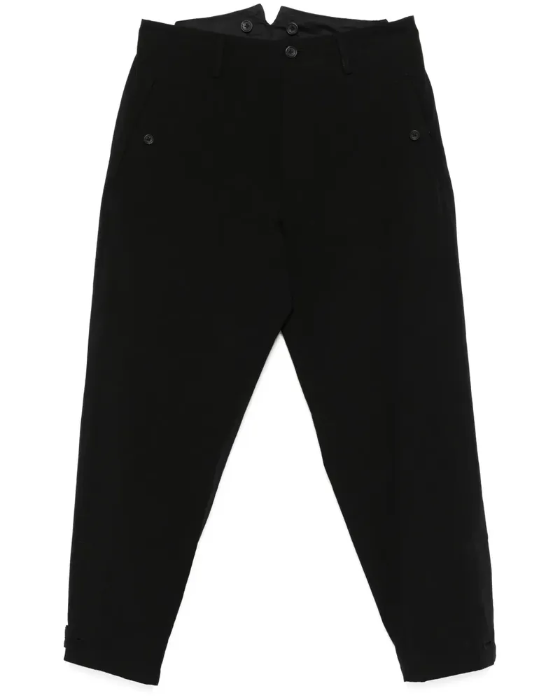 Yohji Yamamoto Tapered-Bein - Schwarz Schwarz