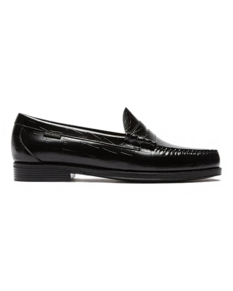 G.H. Bass & Co. Larson Penny-Loafer mit Kroko-Prägung - Schwarz Schwarz