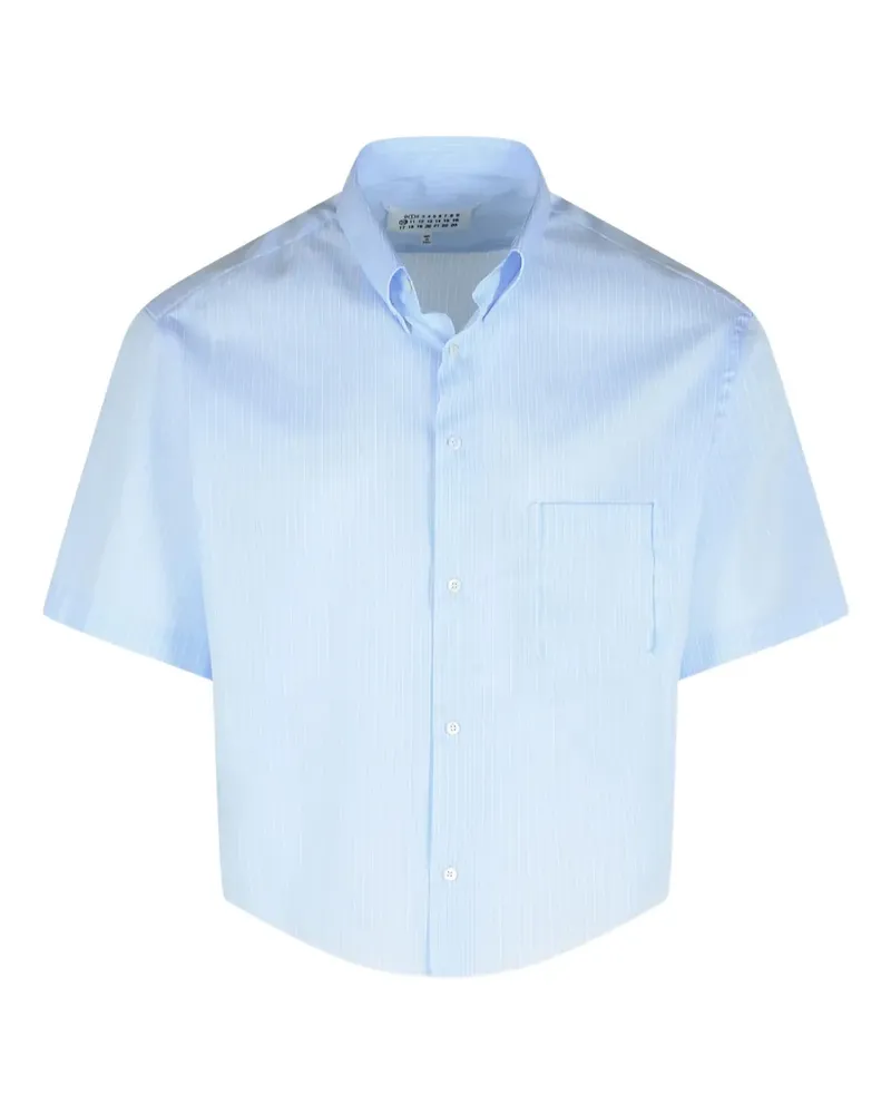 Maison Margiela Nadelstreifen-Hemd mit klassischem Kragen - Blau Blau