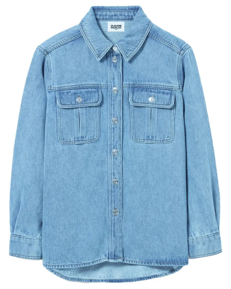 Claudie Pierlot Klassisches Jeanshemd - Blau Blau