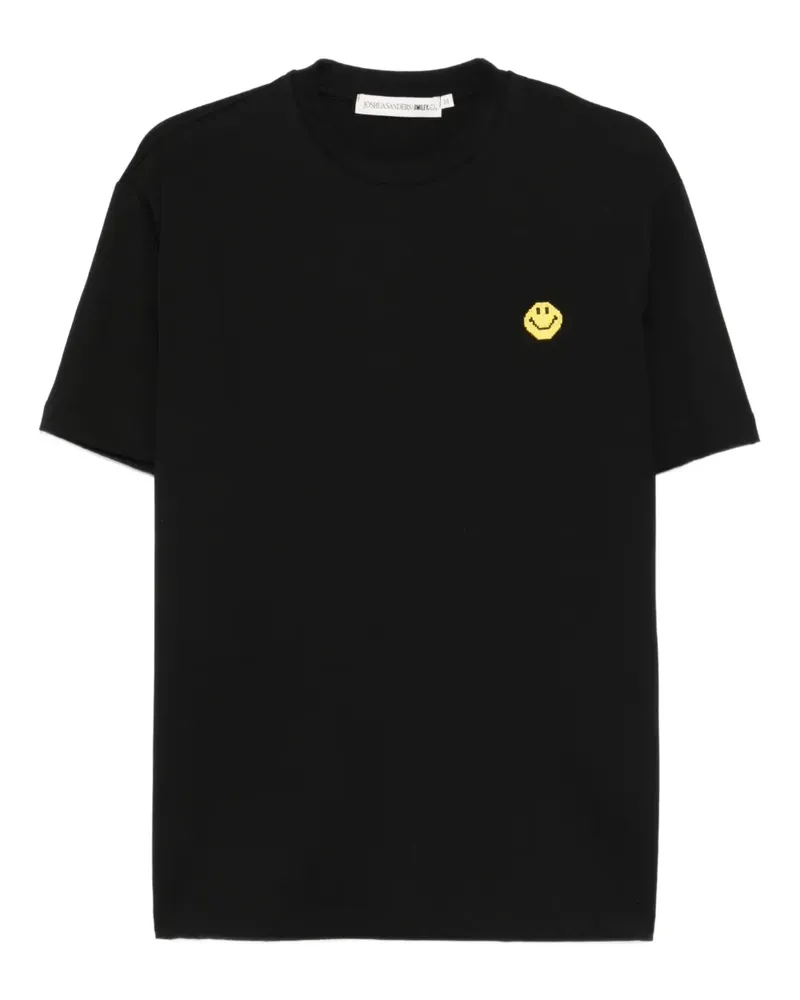 Joshua Sanders T-Shirt mit Smiley - Schwarz Schwarz