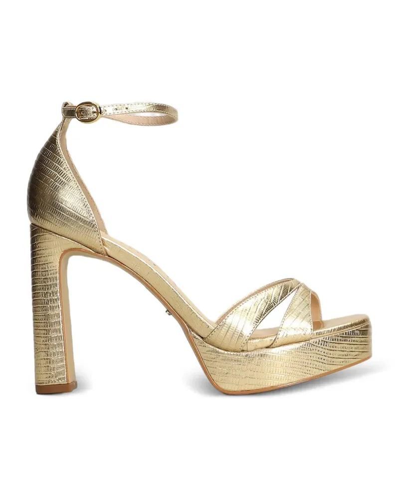 Werner lizard-effect platform sandals - Gold Gold