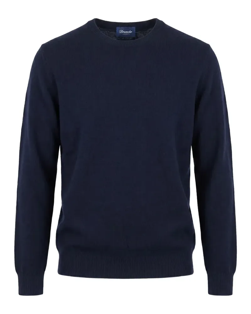 Drumohr  Pullover mit Rundhalsausschnitt - Blau Blau
