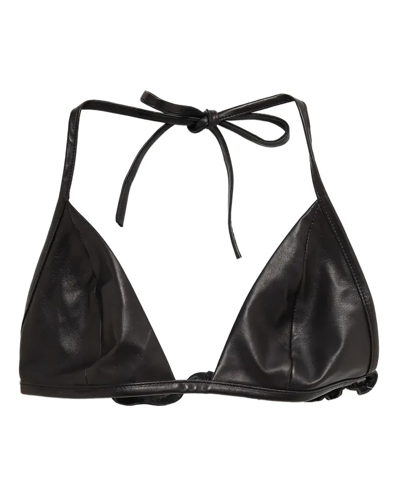 Rick Owens Oberteil aus Leder - Schwarz Schwarz